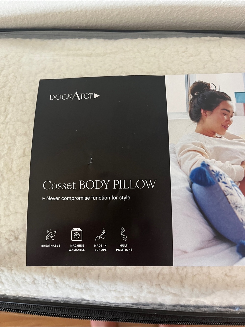 DOCK A TOT cosset body pillow NEW